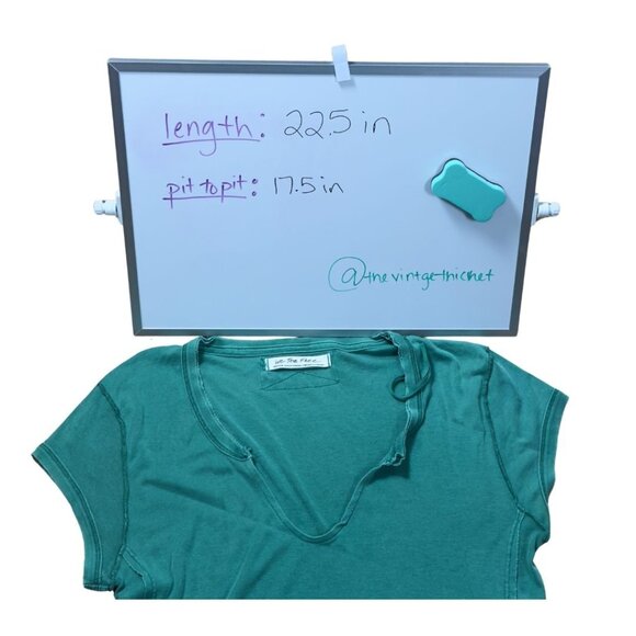 We the Free Always Yours Tee Green Tshirt Womans Size Medium VSCO Sporty Cotton - Picture 6 of 8